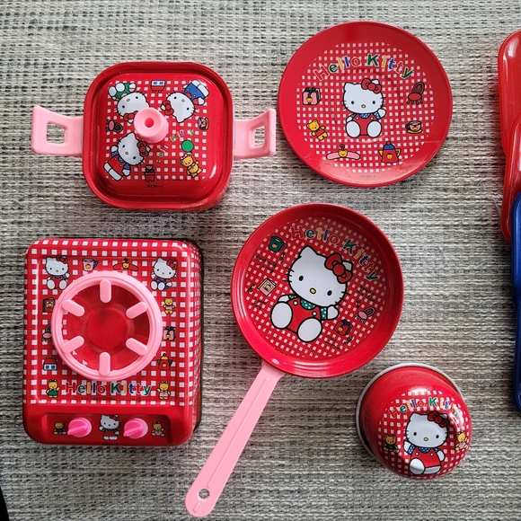 Retro Hello Kitty Kitchen Play Set Sanrio Doll House Vintage Rare 90s Japan - Picture 2 of 12